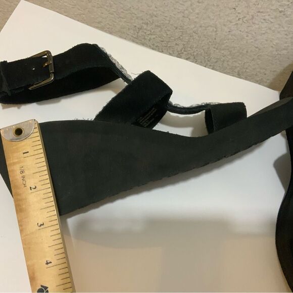 Grazie Embelished Platform Black Sandals 11 - Picture 12 of 12